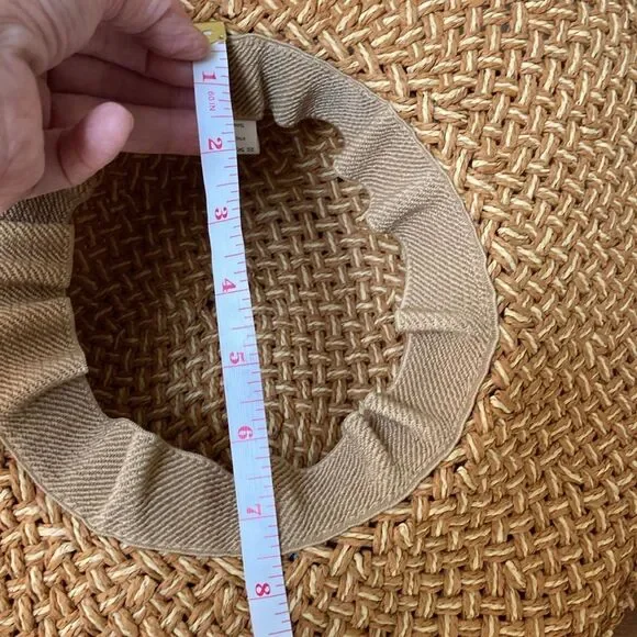 Woven Straw Hat with Beaded Band - Picture 7 of 9